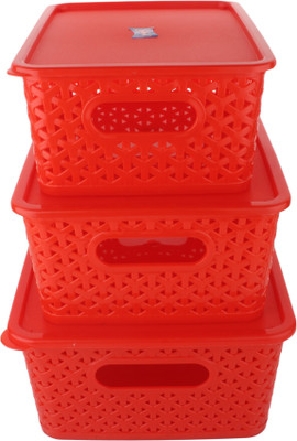 

Fair Food PP (Polypropylene) Fruit & Vegetable Basket(Red)