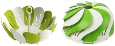 

Bright Plastic Fruit & Vegetable Basket(Green, White)