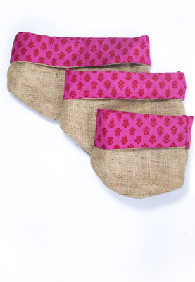 

Aksobha Go Green Jute Fruit & Vegetable Basket(Pink)