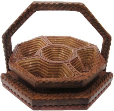

Onlineshoppee Wood Fruit & Vegetable Basket(Brown)