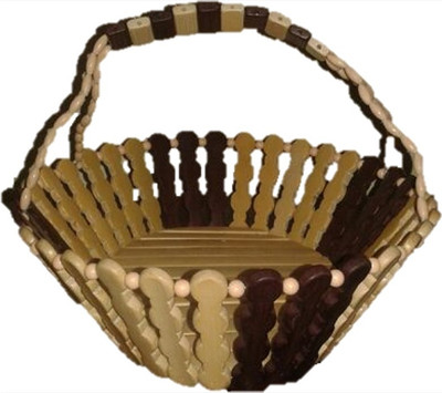 

Blossoms Bamboo Fruit & Vegetable Basket(Brown)