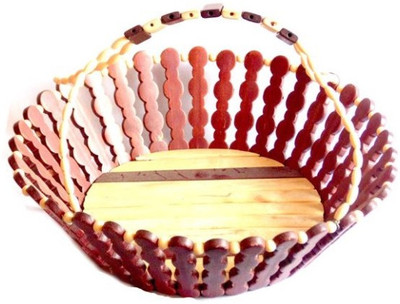 

Onlineshoppee Wood Fruit & Vegetable Basket(Yellow)