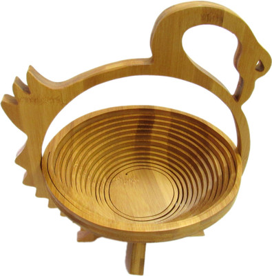 

Shree Sai Wood Fruit & Vegetable Basket(Yellow)