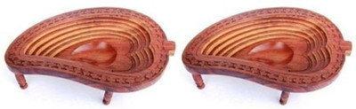 

Onlineshoppee Pack of 2 Wood Fruit & Vegetable Basket(Brown)