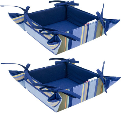 

Elan En-2015-8 Blue Multi Cotton Fruit & Vegetable Basket(Blue, Beige)