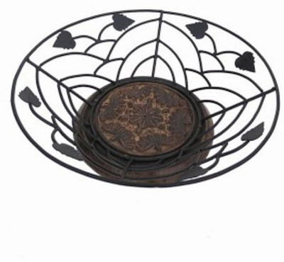 Onlineshoppee Iron Fruit & Vegetable Basket(Black)