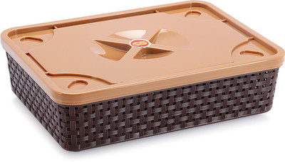 

NAKODA Basket/Tray With Lid Plastic Fruit & Vegetable Basket(Multicolor)