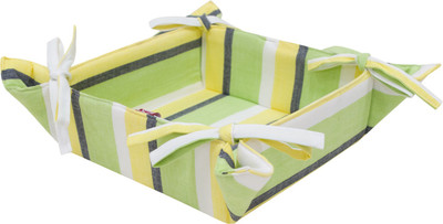 

Elan EN-2015 GREEN STRIPE Cotton Fruit & Vegetable Basket(Green, Yellow)