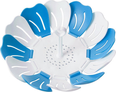 

Golddust Shreeji Self Adjustable Foldable Lotus Shape Plastic Fruit & Vegetable Basket(Blue, White)