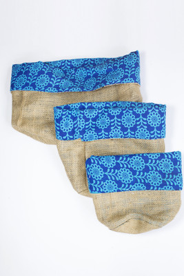 

Aksobha Go Green Jute Fruit & Vegetable Basket(Blue)
