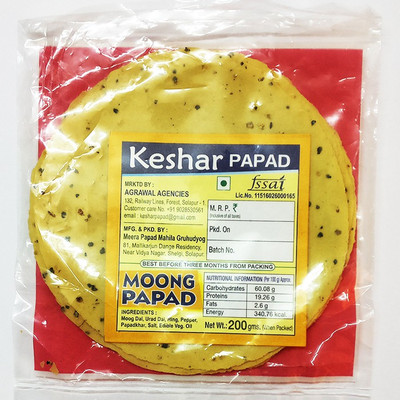 

Keshar Papad Premium Moong Papad 400 g(Pack of 2)