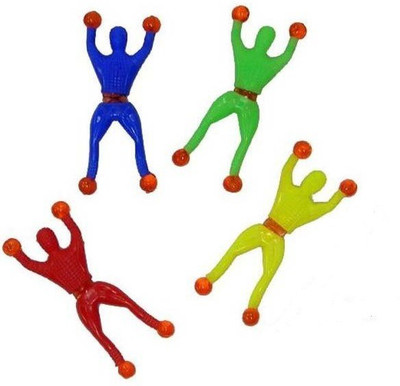 Coolplay AMATY29 Sticky Spiderman, Wall Climbing Fun Gag Toy(Red, Blue, Yellow, Green)