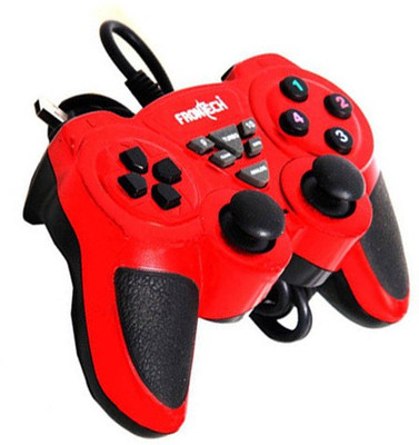 

Frontech 3d gamepad dual shock joystick Gamepad(Red, For PC)