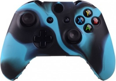 Microware Xbox One Controller Silicone Skins Cover Sleeve  Gaming Accessory Kit(Blue, Black, For Xbox One)