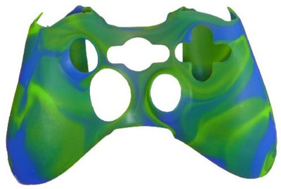 Microware Controller Silicone Skins Cover Sleeve  Gaming Accessory Kit(Green, Blue, For Xbox 360)