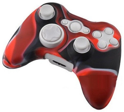 Microware Controller Silicone Skins Cover Sleeve  Gaming Accessory Kit(Red, Black, For Xbox 360)