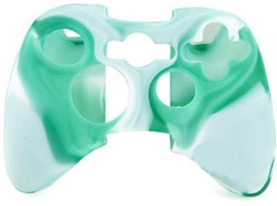 Microware Controller Silicone Skins Cover Sleeve  Gaming Accessory Kit(Green, White, For Xbox 360)