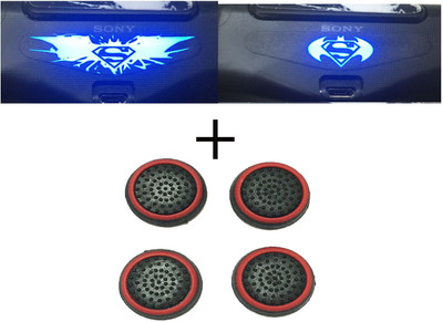 

Al Pacino Batman v/s superman dualshock 4 Led light bar decal sticker & thumb grip set Gaming Accessory Kit(Black, For PS4)