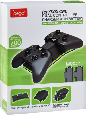 

iPega Dual Controller Charger with Battery Gaming Accessory Kit(Black, For Xbox One)