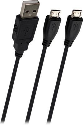

ORB Dual Controller Charge and Play Cable 3M For PS4 Gaming Accessory Kit(Black, For PS4)