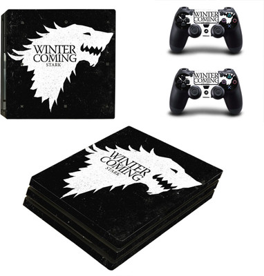 

Hytech Plus Black Game of Thrones Winter is Coming Theme Sticker for PS4 PRO Console & 2 Controllers Gaming Accessory Kit(Multicolor, For PS4)