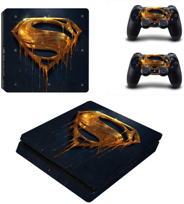 

Al Pacino Superman Golden Logo theme cover sticker for Ps4 SLIM Gaming Accessory Kit(Black, Golden, For PS4)