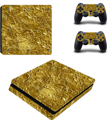

Al Pacino Golden texture theme cover sticker for Ps4 SLIM MODEL Gaming Accessory Kit(Golden, For PS4)