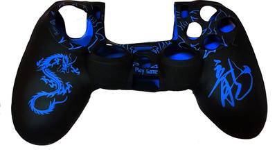 

Hytech Plus Dragon Feather Soft DualShock 4 Silicone Sleeve Gaming Accessory Kit(Blue, Black, For PS4)