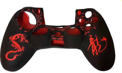 

Hytech Plus Dragon Feather Soft DualShock 4 Silicone Sleeve Gaming Accessory Kit(Red, Black, For PS4)