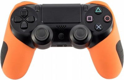 

Hytech Plus PS4 Ultra Armor Edition DualShock 4 Silicone Sleeve Gaming Accessory Kit(Orange, For PS4)