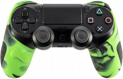 

Hytech Plus PS4 Ultra Armor Edition DualShock 4 Silicone Sleeve Gaming Accessory Kit(Green, Black, For PS4)
