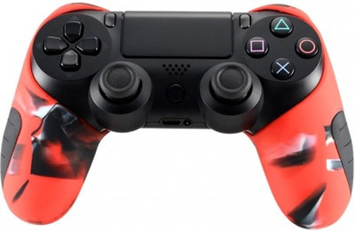 

Hytech Plus PS4 Ultra Armor Edition DualShock 4 Silicone Sleeve Gaming Accessory Kit(Red, Black, For PS4)