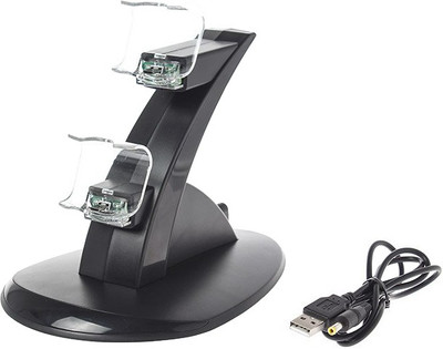 

Sameo Controller Charging Station Gaming Accessory Kit(Black, For PS4)