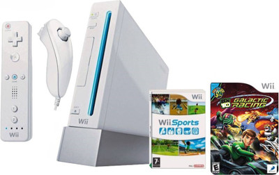 

Nintendo Wii with Ben 10 Galactic Racing, 5-in-1 Game Pack(White)