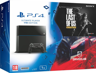 

Sony PlayStation 4 (PS4) 1 TB with The Last of Us Remastered and Drive Club(Black)