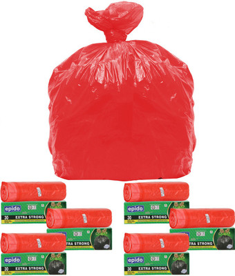 

Epido Drawstring Medium 30 L Garbage Bag(Pack of 6)