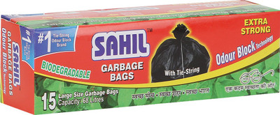 

Sahil Tie String Large 68 L Garbage Bag(Pack of 15)