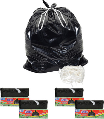 

Sahil Tie String Large 68 L Garbage Bag(Pack of 4)