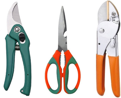

Truphe Garden Scissor, Garden Pruner, Garden Cutter Gardening Cut Tools (Set of 3) Garden Tool Kit(3 Tools)