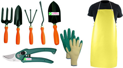 

Easy Gardening Garden Tools Kit (6Tools) + Knit Gardening Gloves + Apron Garden Tool Kit(8 Tools)