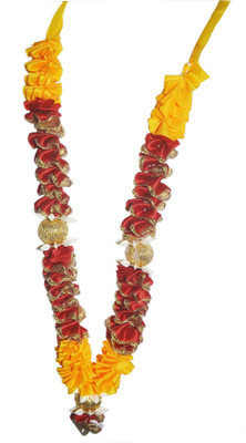 

REAL SEED High Quality Handmade Attractive Red Orange and Golden Satin Diwali Deity Satin Garland Garland(Red, Yellow, Gold, Multicolor)