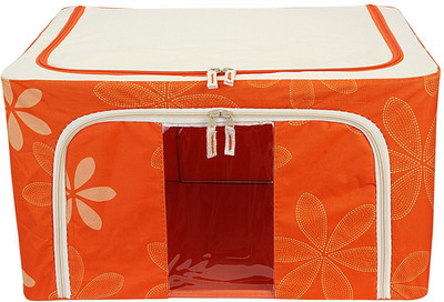 

BlushBees Folding Closet Organizer Cloth Bag for Garments, Sarees, Woolens etc - 55 Litre Capacity(Orange)