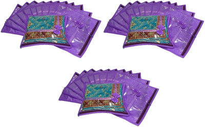 

Addyz Transparent top Single Saree Cover Pack of 36(Purple)