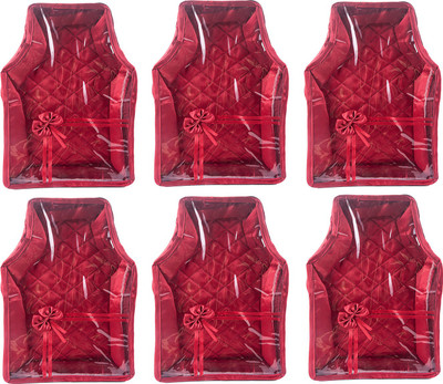 

Annapurna Sales Designer 4 Inch Height Front Transparent large Blouse Cover - Set of 6 Pcs. Maroon00357(Maroon)