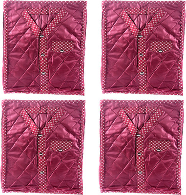 

Annapurna Sales Designer 5 Inch Height Side Transparent Large Shirt/TShirt Cover - Set of 4 Pcs. Maroon00420(Maroon)