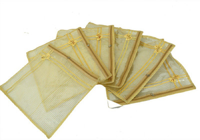 

Kuber Industries Designer " Single Packing Saree Cover In Tissue Transparent Sheet Set Of 6 Pcs (Wedding Collection Gift) -KI3195 " KI650324(Golden)