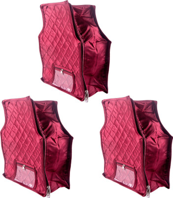 

Annapurna Sales Designer 4 Inch Height Side Transparent large Blouse Cover - Set of 3 Pcs. Maroon00295(Maroon)