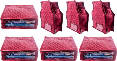 

Annapurna Sales Designer 5 Inch Height Side Transparent Large Saree and Blouse Cover - Set of 7 Pcs. Maroon00314(Maroon)