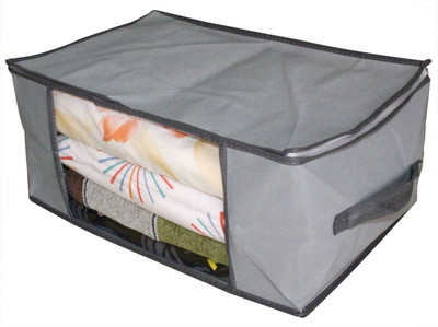 

HOKIPO Dust & Moisture Proof Zippered Foldable Closet Cloth Organizer Bag, 45 x 30 x 20 cm AND002977(Grey)
