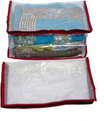 

Motherland Fully Transparent Saree Cover Designer Spacious MLDC(Maroon, Red, white transparent)